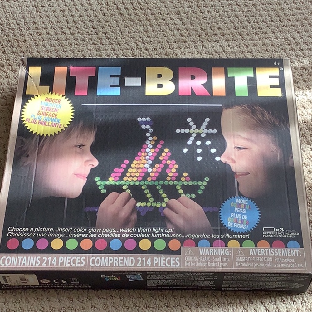Lite-brite light stem learning toy